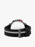 Black Black Silicone Strap Chronograph Watch  Men