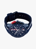 Blue Blue Silicone Strap Chronograph Watch  Men