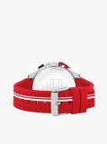 Red Red Dial Silicone Strap Watch  Men