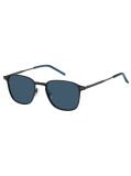 Blue Modern Preppy Square Sunglasses  Men