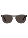 Grey Flag Patch Rectangular Sunglasses  Men