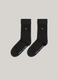 Black TH Children Sock Basic 2P  Kids Unisex