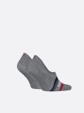 Grey Tommy Hilfiger Men's Invisible Footie Socks 2 Pack  Men