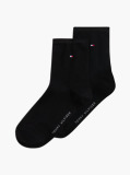 Black 2-Pack Shiny Short Socks  Women