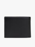 Black Leather Flap Wallet  Men