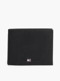 Black Leather Flap Wallet  Men