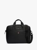 Black Essential Polyurethane Computer Bag  Men
