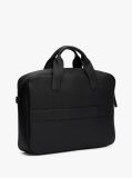 Black Essential Polyurethane Computer Bag  Men