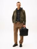 Black Essential Polyurethane Computer Bag  Men