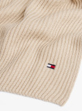 Μπεζ Κασκόλ Από Κασμίρ Με Κεντητό Σημαιάκι Hilfiger  Άνδρες