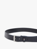 Blue Square Buckle Leather Belt  Men