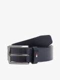 Blue Enamel Flag Square Buckle Leather Belt  Men