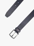 Blue Enamel Flag Square Buckle Leather Belt  Men