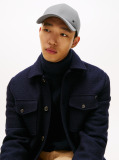 Grey Enamel Flag Wool Blend Baseball Cap  Men
