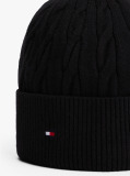 Μαύρο Μάλλινος Σκούφος Με Σημαία Hilfiger  Άνδρες