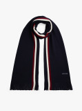 Blue Modern Heritage Signature Wool Blend Scarf  Men