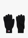 Black Heritage Rib-Knit Cuff Gloves  Men