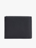 Blue Hilfiger Flag Leather Card And Coin Bifold Wallet  Men