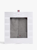 Grey Hilfiger Flag Beanie And Gloves Gift Set  Men