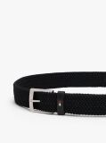 Black Braided Elastic Webbing Belt  Men