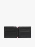 Black Hilfiger Flag Bifold Leather Credit Card Wallet  Men