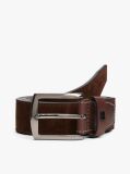 Brown Denton Flag Plaque Suede Belt  Men