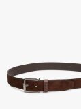 Brown Denton Flag Plaque Suede Belt  Men