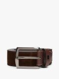 Brown Denton Flag Plaque Suede Belt  Men
