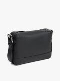 Μαύρο Ανάγλυφη Δερμάτινη Τσάντα Χιαστί  Άνδρες