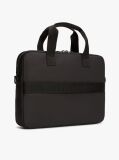 Black Metal Logo Laptop Bag  Men