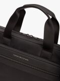 Black Metal Logo Laptop Bag  Men
