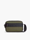 Green Metal Logo Crossbody Reporter Bag  Men