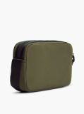 Green Metal Logo Crossbody Reporter Bag  Men