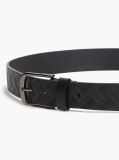 Black Flag Embossed Square Buckle Leather Belt  Men