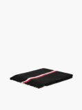 Black Global Stripe Wool Blend Scarf  Men