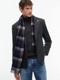 Multi Pure Wool Jacquard Check Scarf  Men