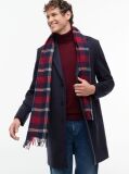Multi Pure Wool Jacquard Check Scarf  Men