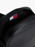 Black Essential Rubberised Logo Crossbody Reporter Bag  Men