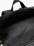 Black Corporate Flag Check Textured Backpack  Men