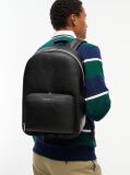 Black Metallic Logo Dome Backpack  Men