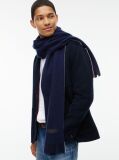 Blue Reversible Global Stripe Pure Wool Scarf  Men