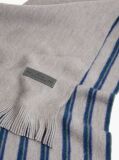 Grey Reversible Global Stripe Pure Wool Scarf  Men