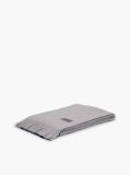 Grey Reversible Global Stripe Pure Wool Scarf  Men