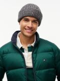 Grey Wool Blend Donegal Knit Beanie  Men