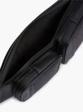 Black Modern Textured Flag Sling Bag  Men
