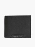 Black Corporate Leather Bifold Card And Coin Wallet  Men