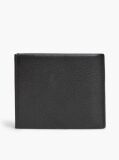 Black Corporate Leather Bifold Card And Coin Wallet  Men