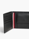 Black Corporate Leather Bifold Card And Coin Wallet  Men