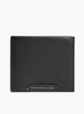 Black Corporate Leather Bifold Card And Coin Wallet  Men
