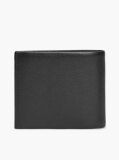 Black Corporate Leather Bifold Card And Coin Wallet  Men